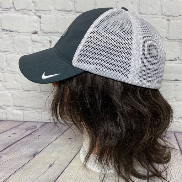 Nike Golf Hat Cap Flex Fit Gray White Mesh Size S/M - XS Energy Drink - Golfer - Picture 2 of 11